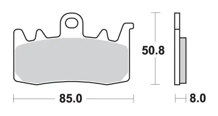 SBS brzdové destičky KH630 závodní DUAL sintrované barva zlatá kotouč levý přední APRILIA, BMW, DUCATI (použití s 900DS-2) ( )