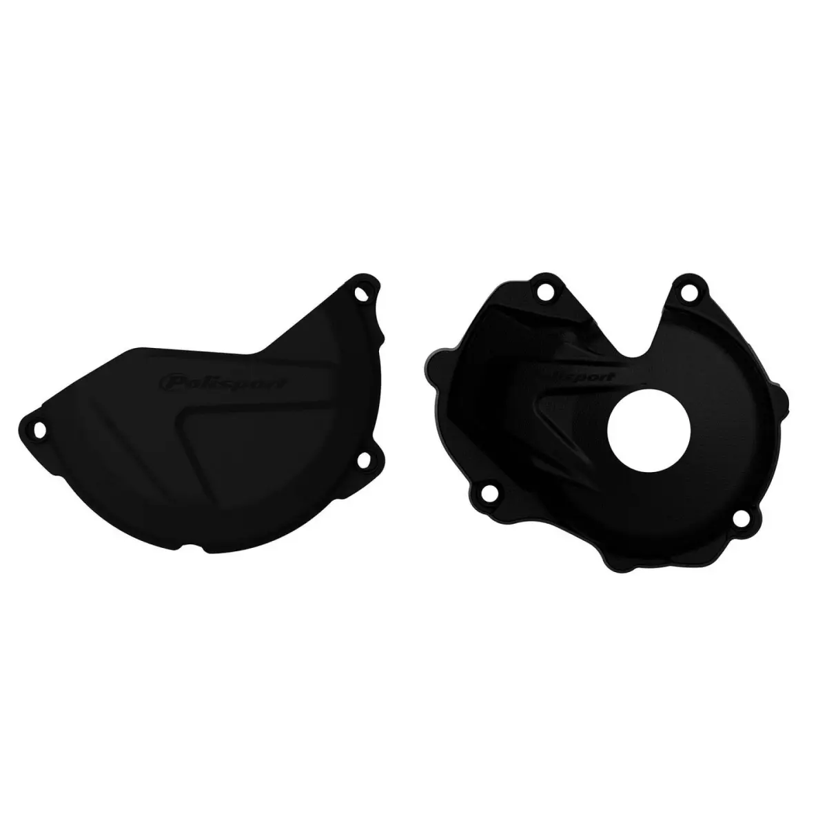 POLISPORT sada krytu alternátoru a spojky KAWASAKI KX 450F '16-'18 barva černá (8460900001+8454500001) ( )
