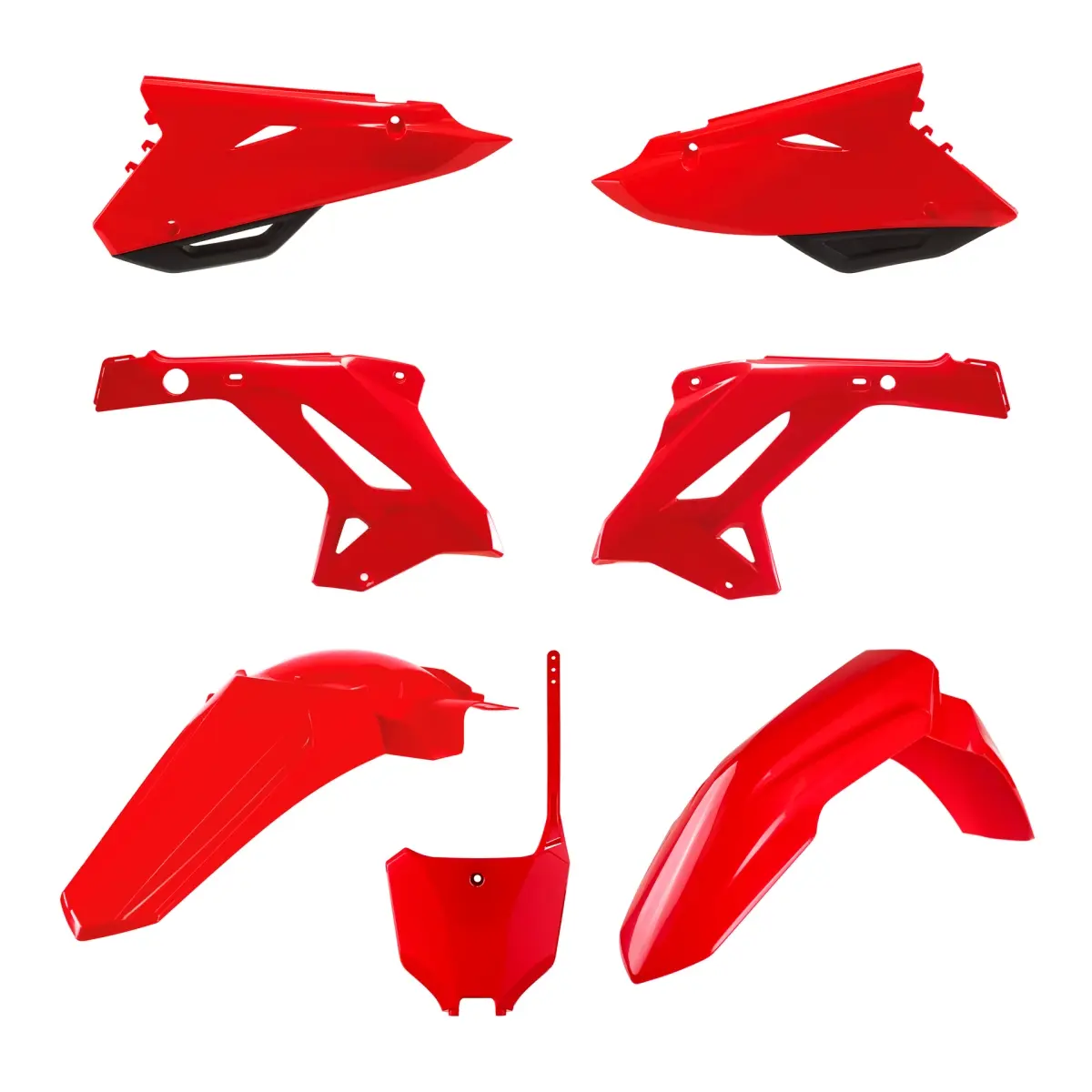 POLISPORT kompletní sada plastů HONDA CR 125/250 02-07 (restyling na model 2022) barva OEM (červeno černá) ( )