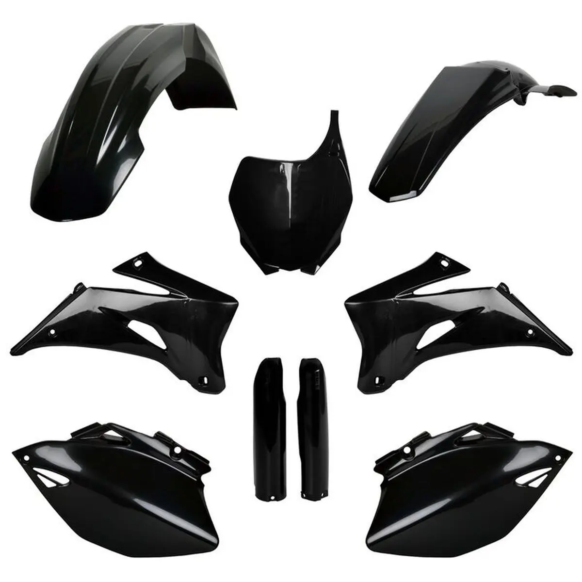 POLISPORT kompletní sada plastů (FULL KIT) YAMAHA YZ 250F 06-07; YZ 450F 06-07 v sadě přední tabulka (8658100004) i kryty tlumičů (8398100002) barva
