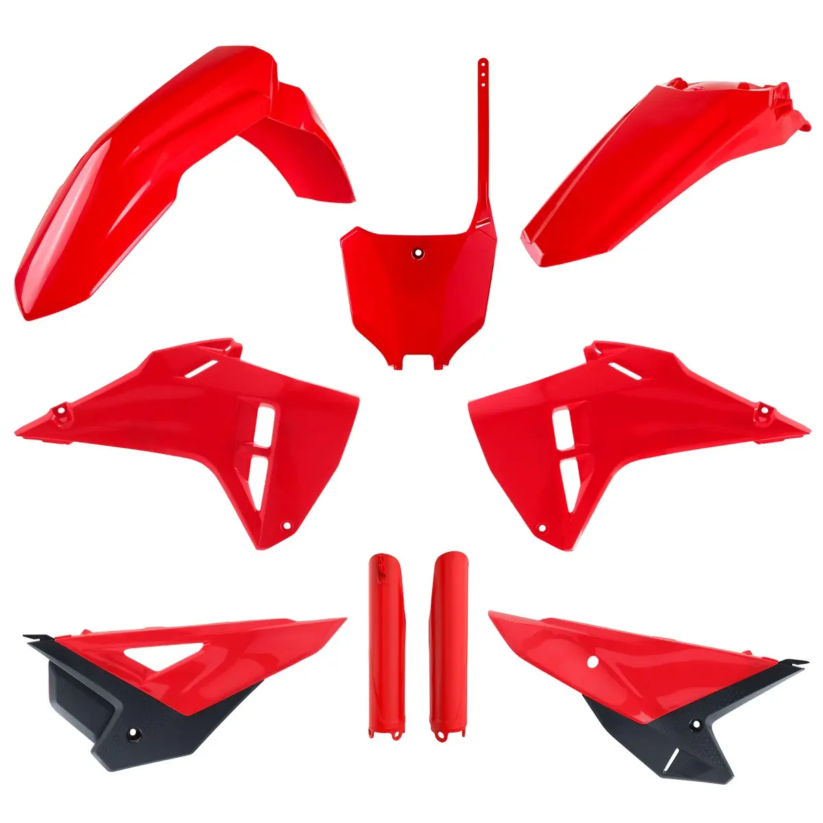 POLISPORT kompletní sada plastů (FULL KIT) HONDA CRF 250R 22-24; CRF 450R 21-24 (restyling na model 2025) v sadě přední tabulka (8670700001) a kryty