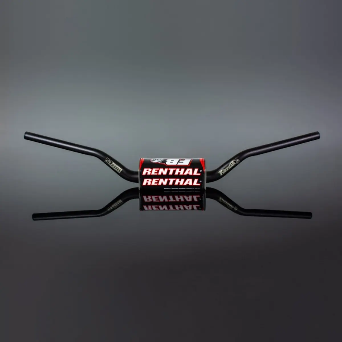 RENTHAL řidítka (36mm) MX FATBAR 36 HANDLEBAR BLACK RC/HONDA CRF, KAWASAKI KX/KXF barva černá s chráničem ( )