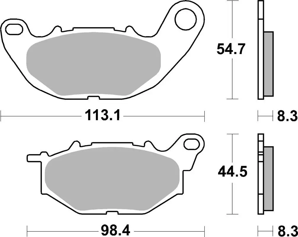 SBS brzdové destičky 931RST KH663 YAMAHA YZF-R25 15-17, YZF-R3 15-25, MT-03 16-25, MT-25 17 přední ( )