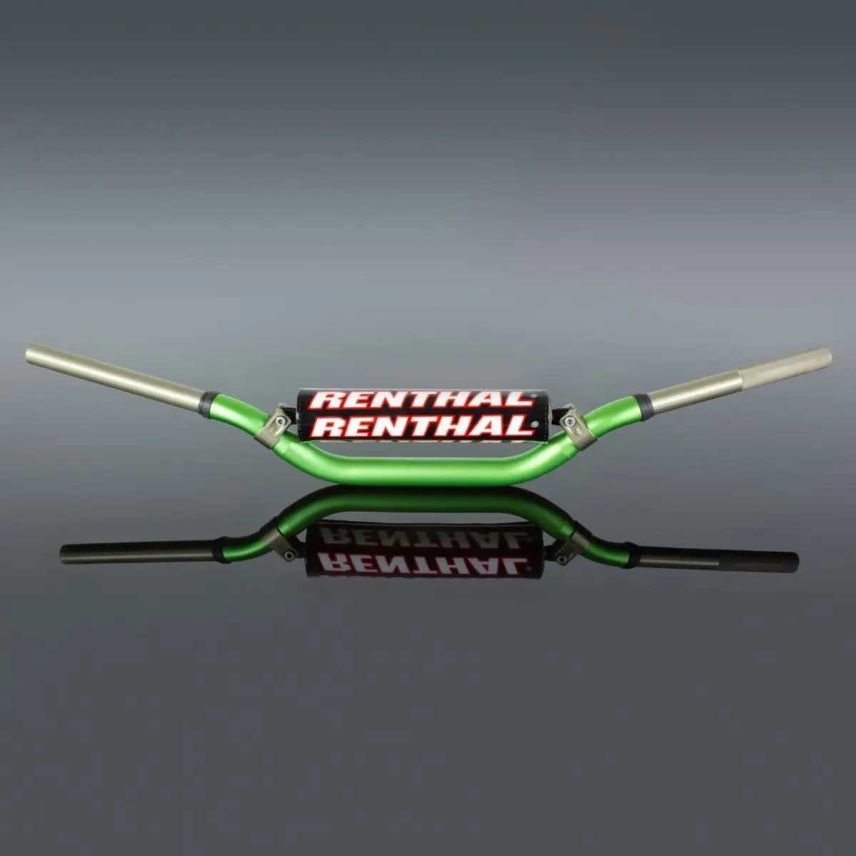 RENTHAL řidítka 1,1/8 (28,6mm) MX TWINWALL 998 HANDLEBAR GREEN REED / WINDHAM PADDED barva zelená s chráničem ( )