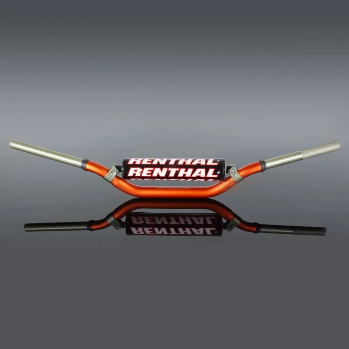 RENTHAL řidítka 1,1/8 (28,6mm) MX TWINWALL 999 HANDLEBAR ORANGE MCGRATH / SHORT PADDED barva oranžová s chráničem ( )