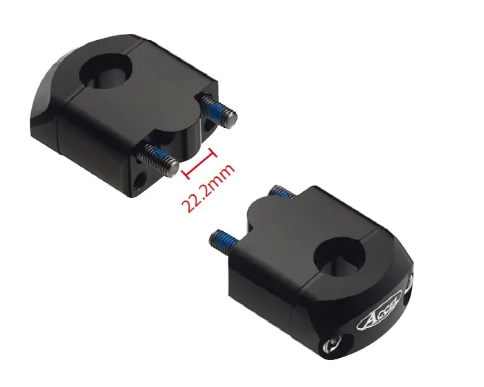 ACCEL držáky/zvedáky na řidítka (spodní-22,2/horní-28,6mm) výška 35mm barva černá (BM-39BK28) ( )