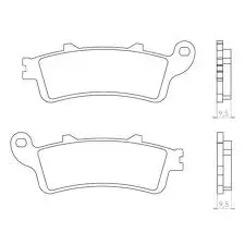 BRENTA brzdové destičky KH281 / KH261 sintrované zlaté (tloušťka 9,5mm) (FT 4023) ( )
