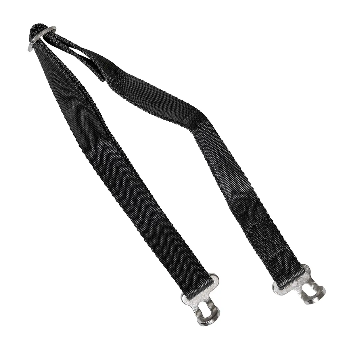 BIKETEC textilní pásek na vytahování motocyklu KTM/GAS GAS/HUSQVARNA (montovaný ze spodu blatníku na šroub M6) 2,5mm X 25mm barva černá/stříbrná ( )