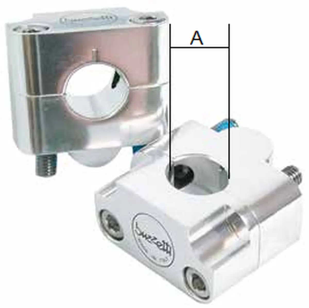BUZZETTI adaptér / redukce / zvedák řídítek z 22mm na 28mm barva stříbrná ( )
