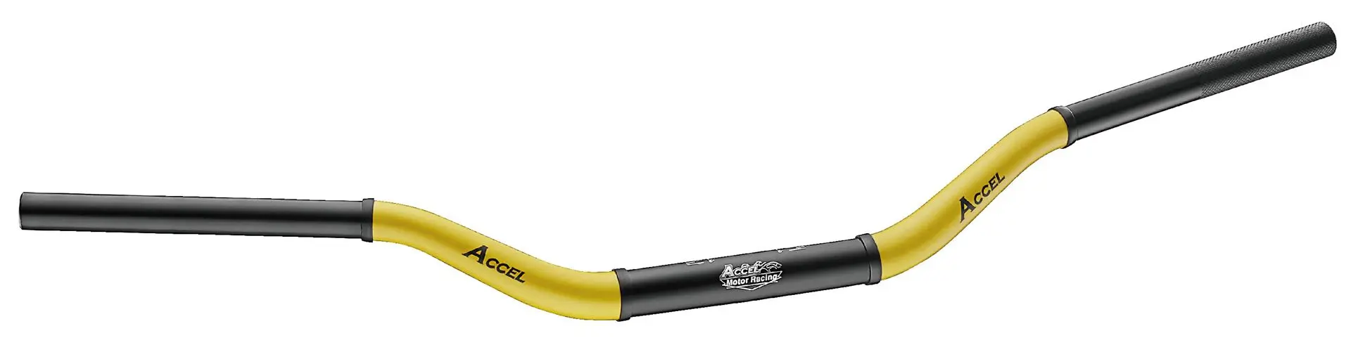 ACCEL řidítka hliníková 28,6 mm TAPER MX vzor YAMAHA YZ vysoká (7075-T6) ergal dvoubarevná žlutá+černá (šířka 803mm, výška 92mm) ( )