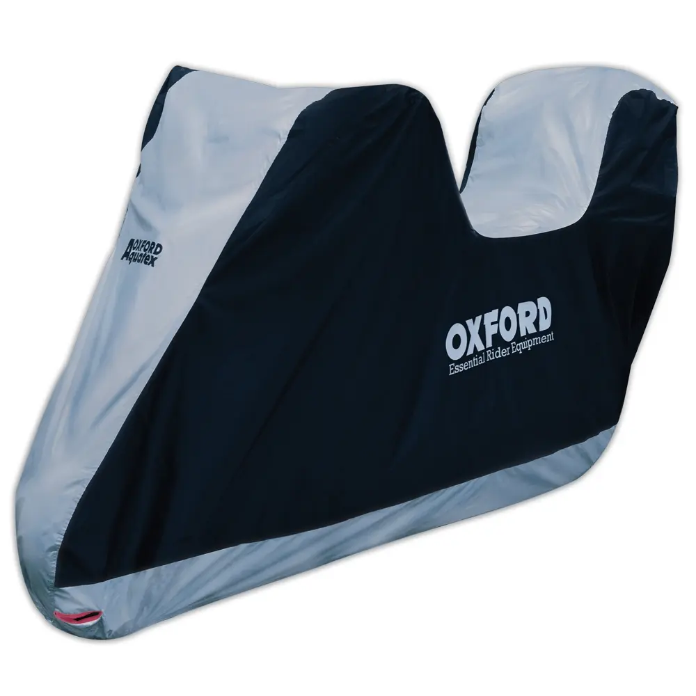 OXFORD AQUATEX voděodolná plachta na motocykl s prostorem na zadní kufr barva černá/šedá rozměr M ( )