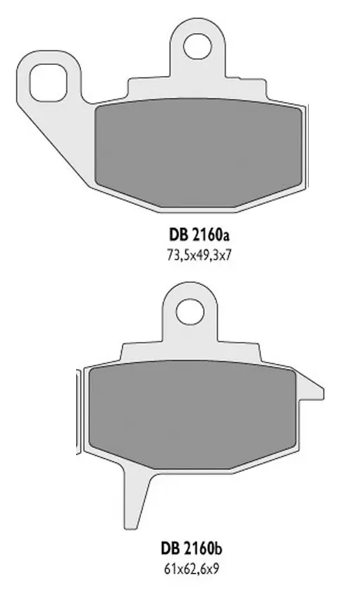 DELTA BRAKING brzdové destičky KH130 - nahrazuje DB2160MX-D i DB2160QD-D ( )
