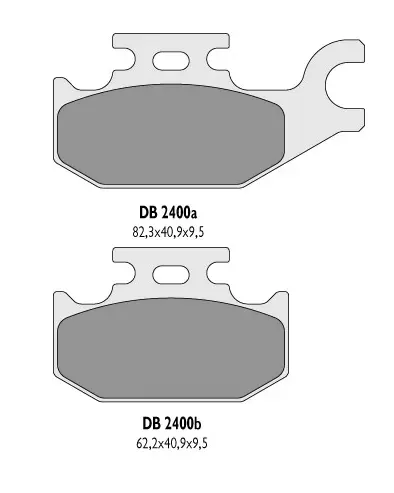 DELTA BRAKING brzdové destičky KH307 YAMAHA YFM zadní - nahrazuje DB2400MX-D a DB2400QD-D (DELTA BRAKING brzdové destičky KH307 YAMAHA YFM zadní -)