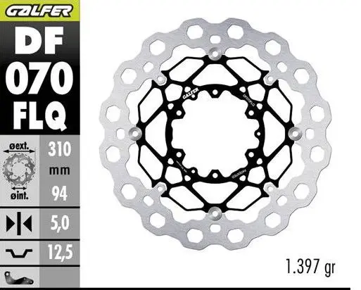 GALFER přední brzdový kotouč HONDA CBR 600 RR 03-17; CBR 1000 RR 04-05; CB 1000 R 08-17; CB 1300 F/S 05-; CTX 1300 C 14- (CUBIQ FLOATING)