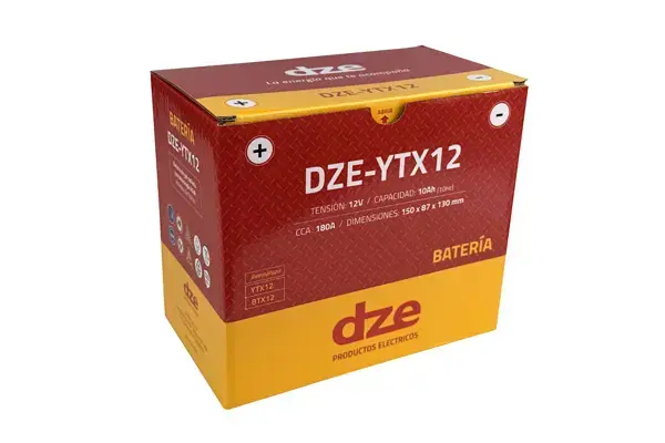 DZE gelová baterie YTX12 12V 10AH 180A 150X87X105 bezúdržbová - naplněná (12) ( )