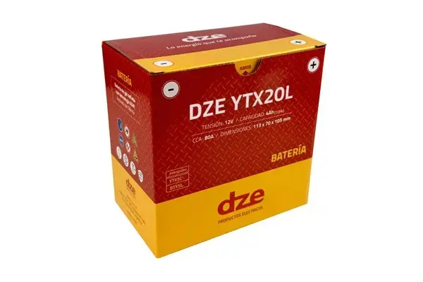 DZE gelová baterie YTX20L 12V 20AH 310A 175X87X155 bezúdržbová - naplněná (12) ( )