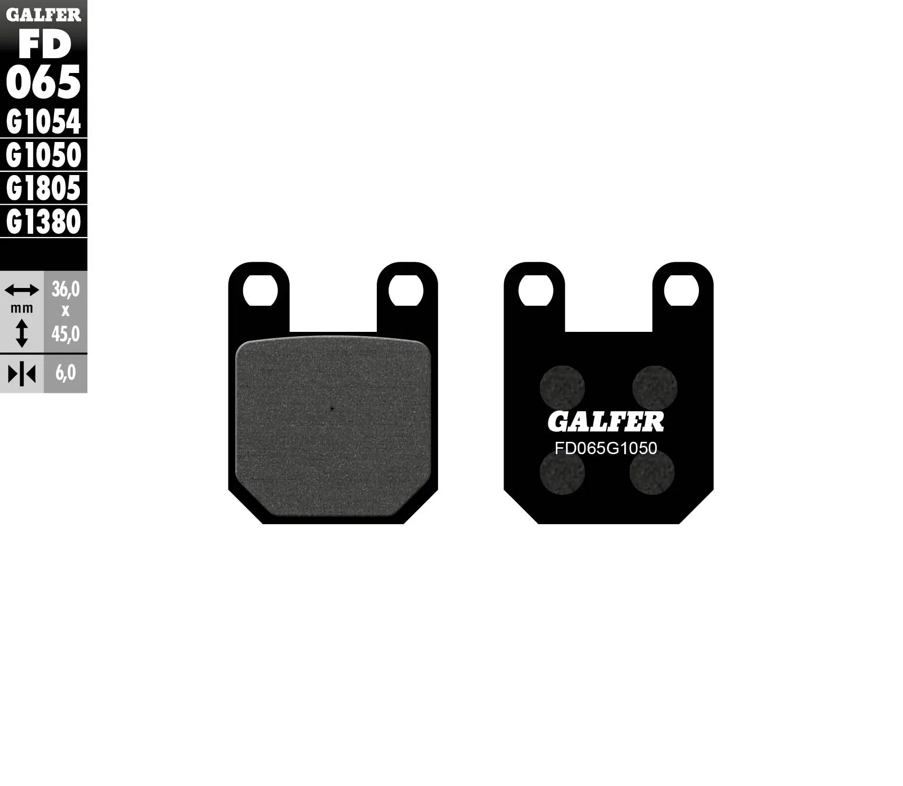 GALFER brzdové destičky KH115 polokovové SCOOTER ( )