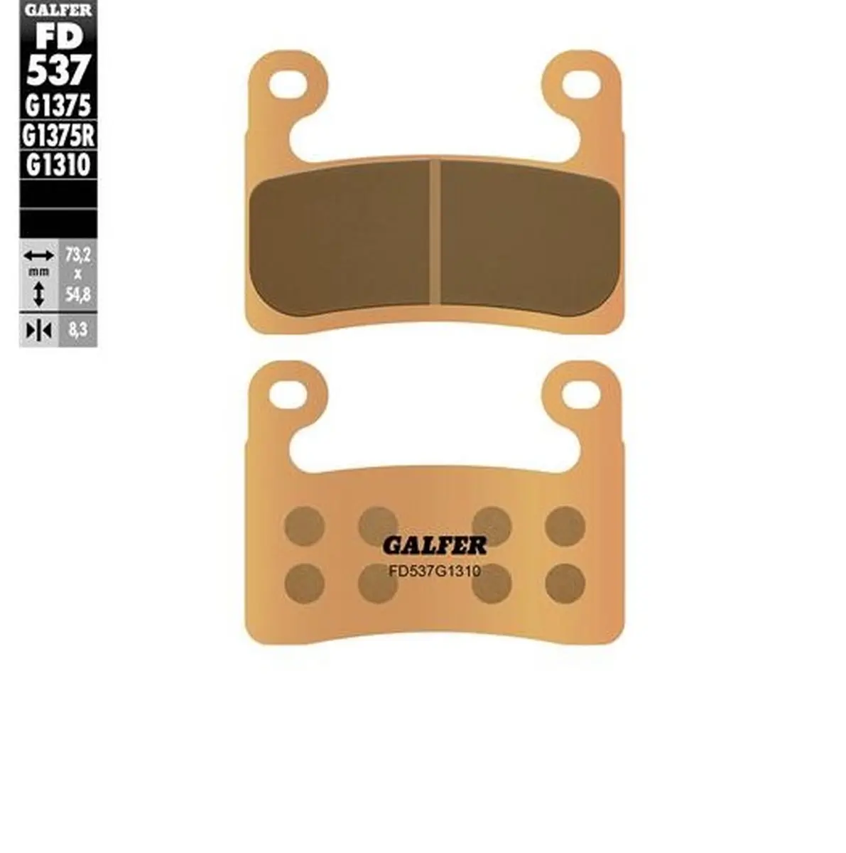 GALFER brzdové destičky KH724 sintrované barva zlatá závodní BMW S 1000RR 19-23; S 1000XR 20-23; R 1250GS 19-23; R1250RT 19-23 ( )