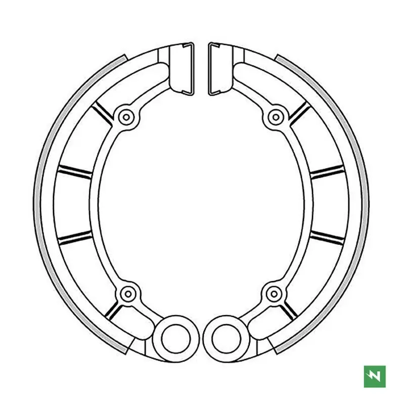 NEWFREN brzdové čelisti zadní KAWASAKI KLF 300 BAYOU 89-05, KVF 300 PRAIRIE 99-01, KLF 400 BAYOU 93-98, KVF 400 PRAIRIE 99-01, H1/KH1 500 73-75