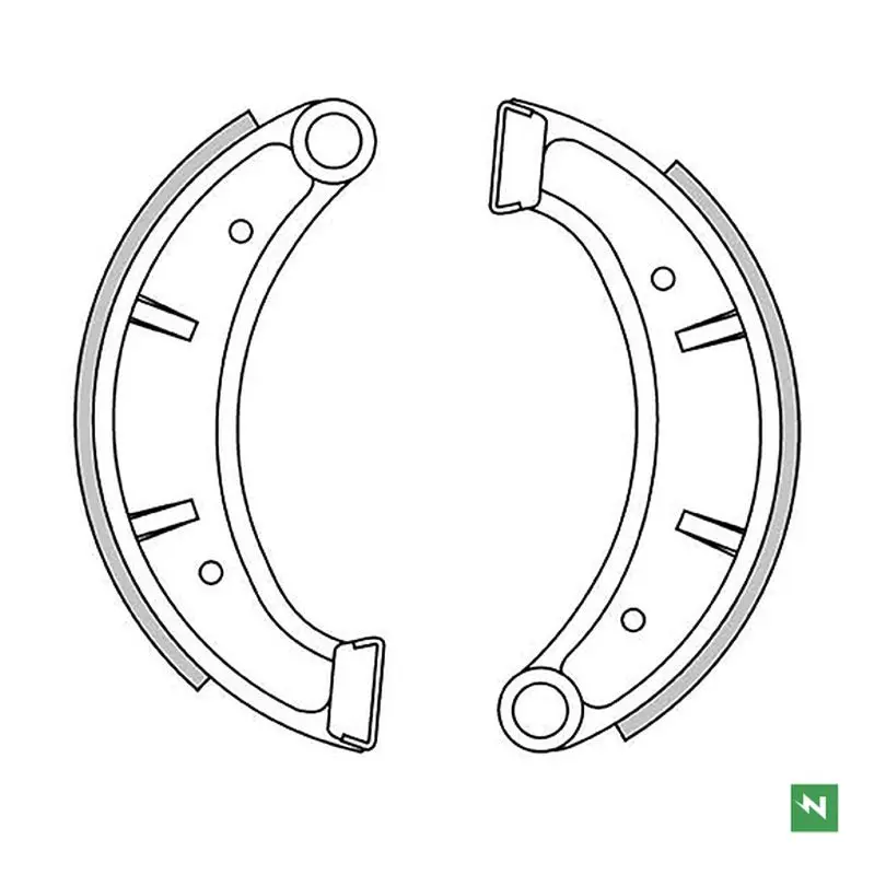 NEWFREN brzdové čelisti přední HUSQVARNA CR 240/250 83-86, TE 510 84-87, WR 125 /240/250 83-86, WR 400 85, WRE 125 83-87, WRE 240/250 83, (160X25mm)