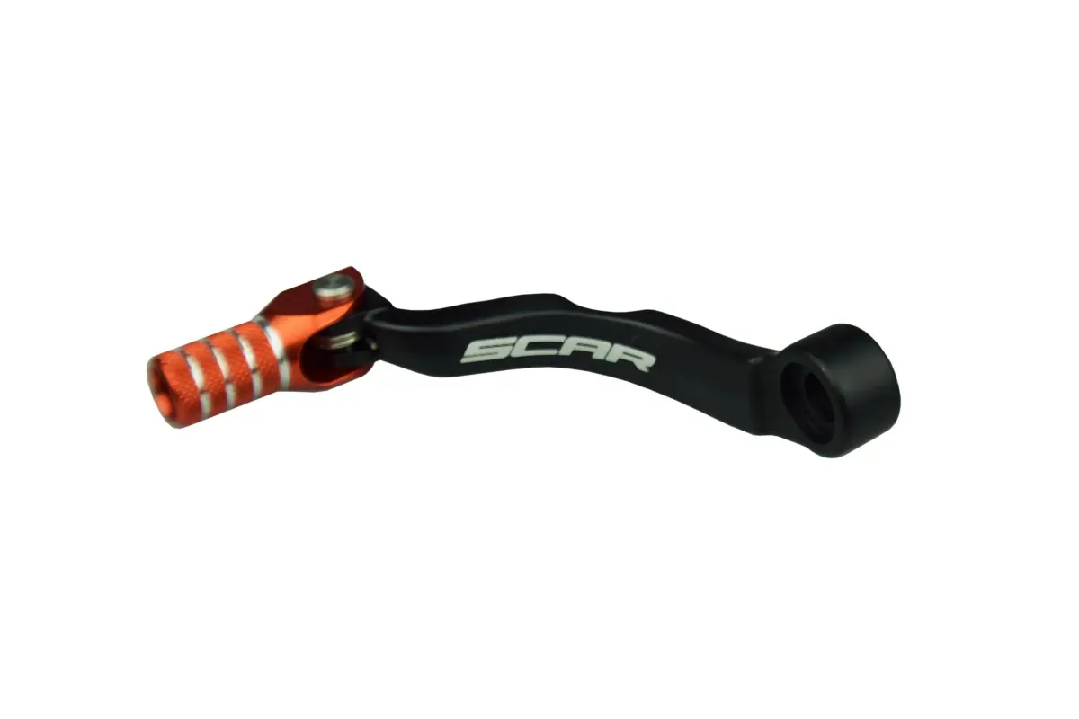 SCAR závodní řadicí páka KTM SX 85 18-25, SX 125 17-22, 150 EXC TPI 20-23 barva černá/oranžová ( )