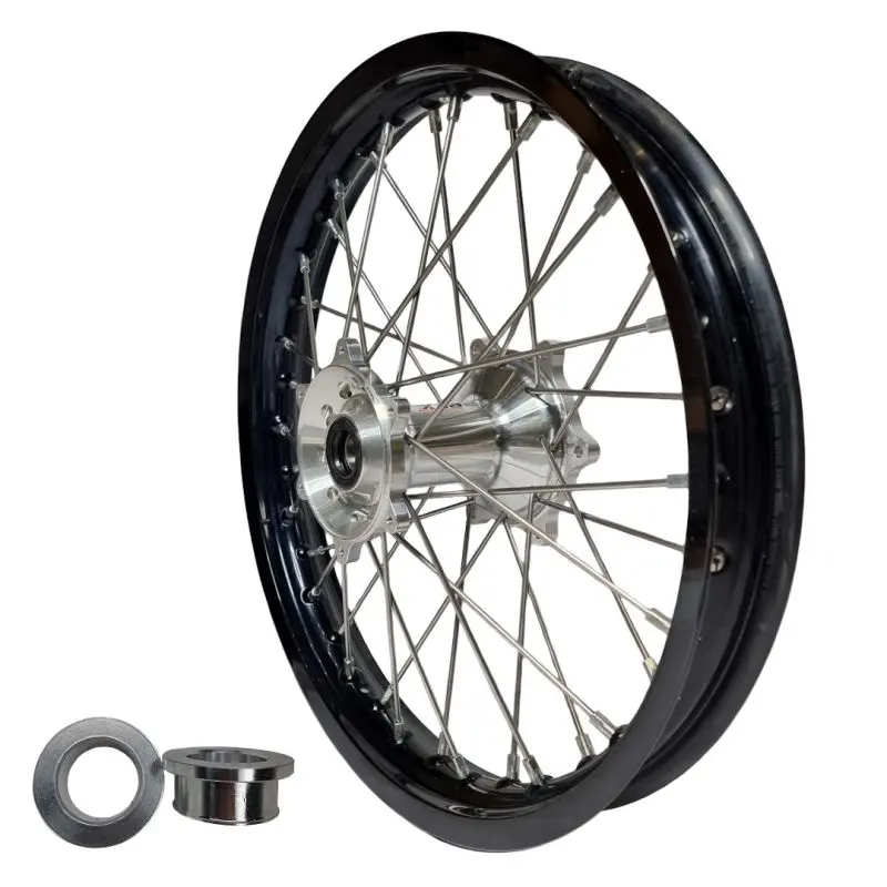 REX WHEELS kompletní zadní kolo REX 19" 19-2,15 černý ráfek/stříbrný náboj 25mm/stříbrné dráty YAMAHA YZ/YZF 250/450 '09-'23 ( )