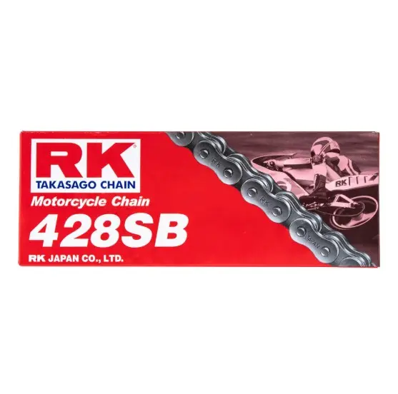 RK hnací řetěz 428SB-124 spona (CL) v sadě barva STANDARD (objem: do 135 ccm) ( )