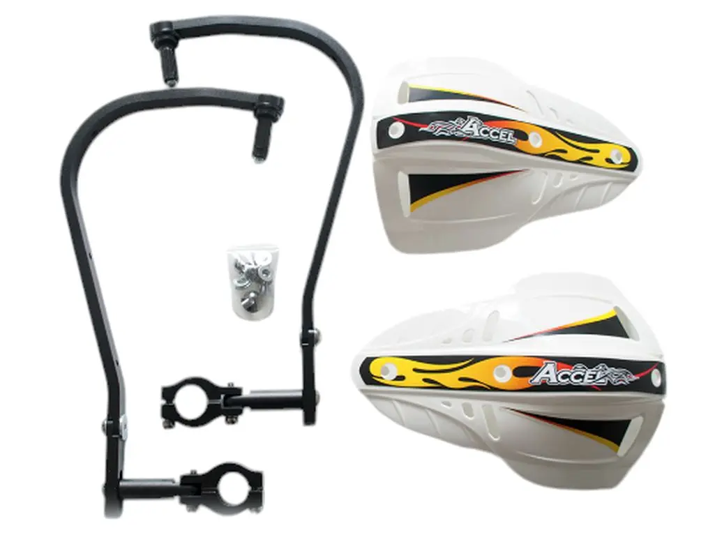 ACCEL chrániče páček s hliníkovým upevněním ENDURO 22mm (HG- barva černá, SD- barva bílá) ( )