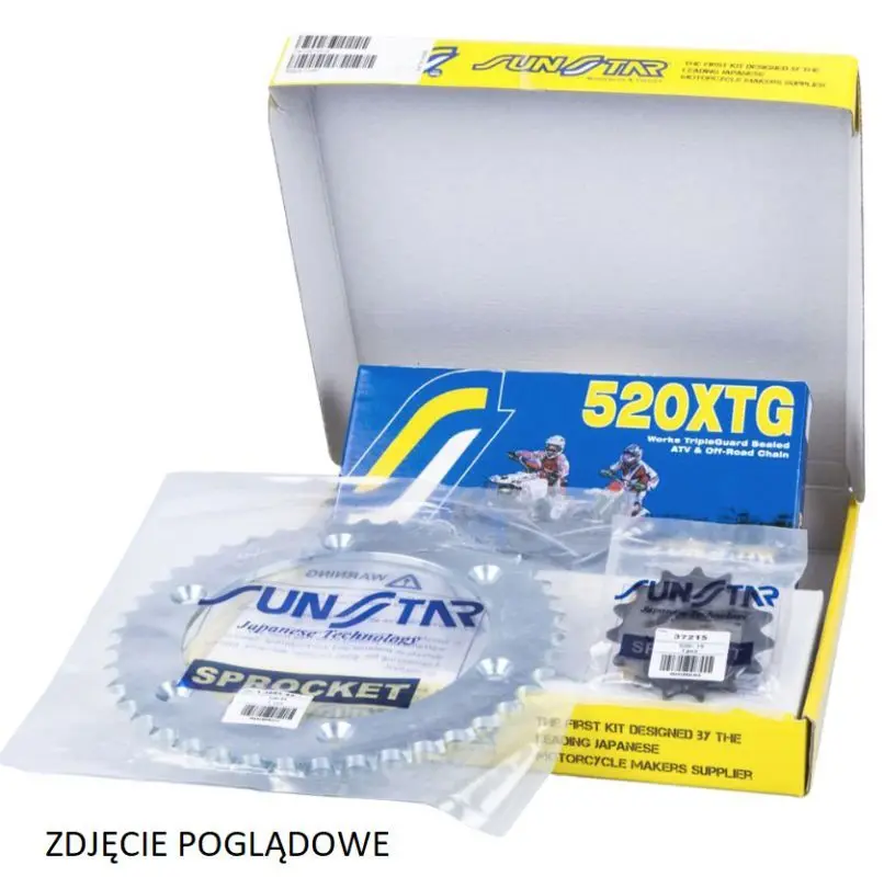 SUNSTAR řetězová sada YAMAHA XT 600E 97-03 PLUS zlatá (15/45/106) (DO 750CC) (SUN37215/SUN1-3538-45/SS520XTG-106G) - MADE IN JAPAN - speciální nabídka