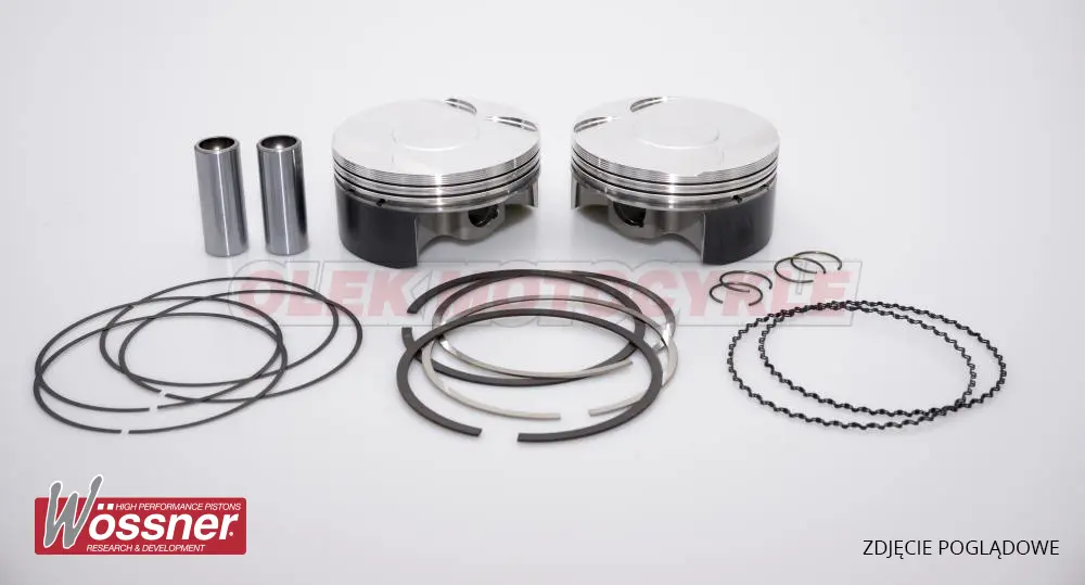 WOSSNER komplet pístů POLARIS SCRAMBLER 1000 '14-'21, SPORTSMAN '15-'21 (4T) RZR 1000 '15-'21 (píst 90,40mm) (válec 90,50mm) (HC 12:1=+0,90)