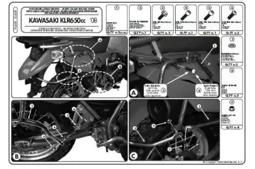 KAPPA zadní nosič kufru KAWASAKI KLR 650 (07-15) ( bez plotny ) ( )