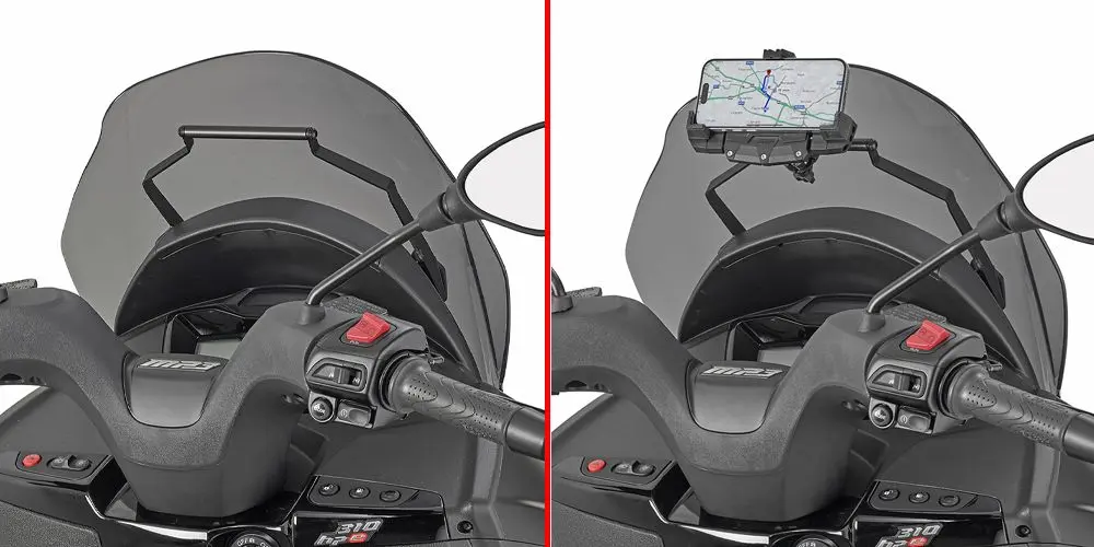 KAPPA hrazda pro montáž brašen a držáků GPS/smartphone PIAGGIO MP3 310 25- ( )