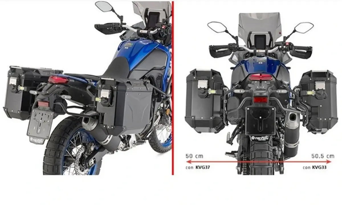 KAPPA boční nosič kufru MONOKEY CAM SIDE YAMAHA TENERE 700 19-24, WORLD RAID 22-25- pod kufry KVG K'VOYAGER ALU - pravý KVGS33 WCIĘTY ( )