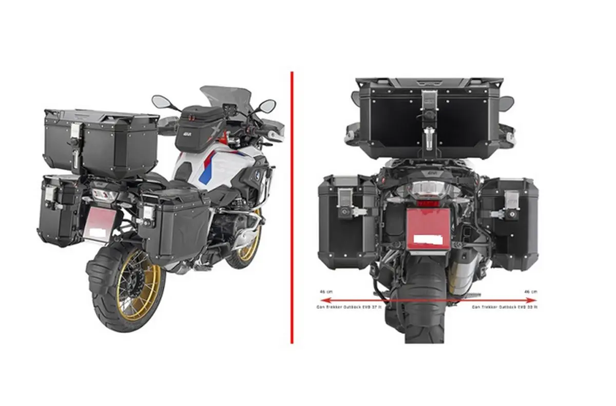 KAPPA boční nosič kufru MONOKEY CAM SIDE BMW R 1200 GS / ADV 13-18, R 1250 GS / ADV 19-24 - pod kufry KVG K'VOYAGER ALU - pravý KVGS33 WCIĘTY ( )
