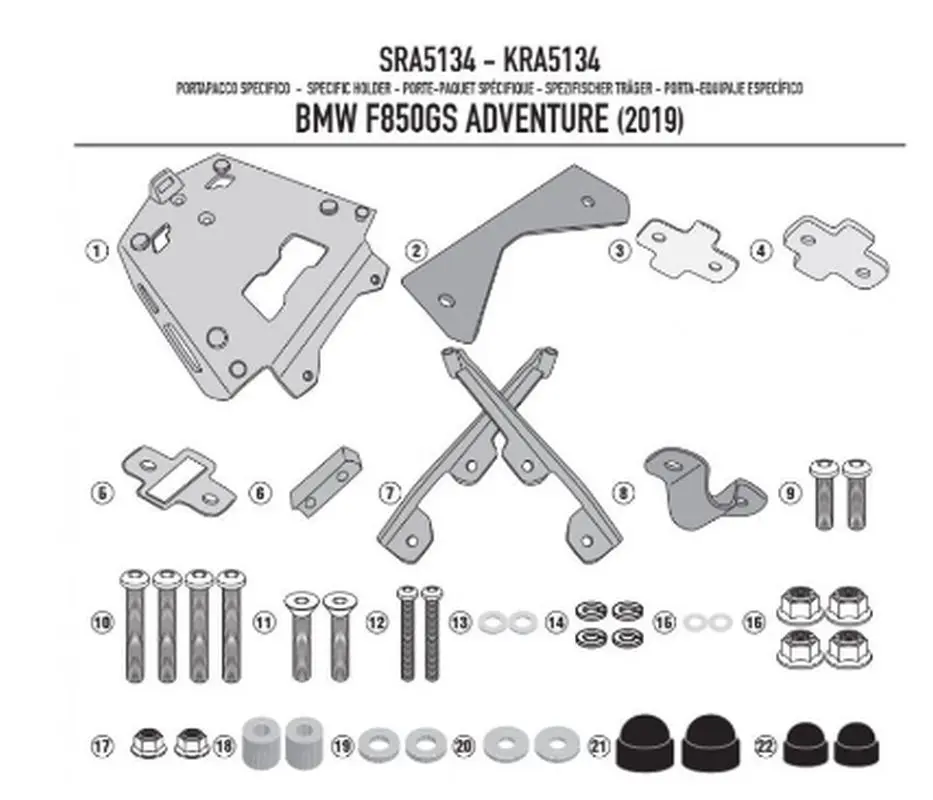KAPPA zadní nosič kufru BMW F 850/900GS ADVENTURE (19-25) hliníkový MONOKEY ( )