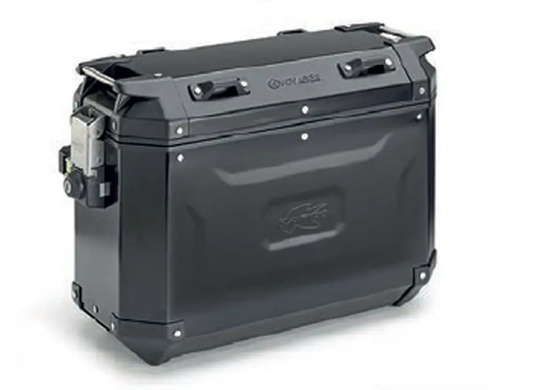 KAPPA boční kufr 37L MONOKEY CAM SIDE KVG37B KVOYAGER hliníkový levý barva černá anodizovaný BLACK LINE - nahrazuje KFR37BL ( )