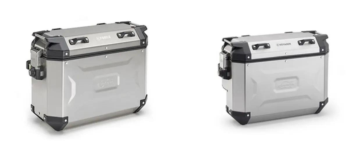 KAPPA boční kufry 48L MONOKEY CAM SIDE KVG48A KVOYAGER hliníkové pravý / levý barva stříbrná ( )