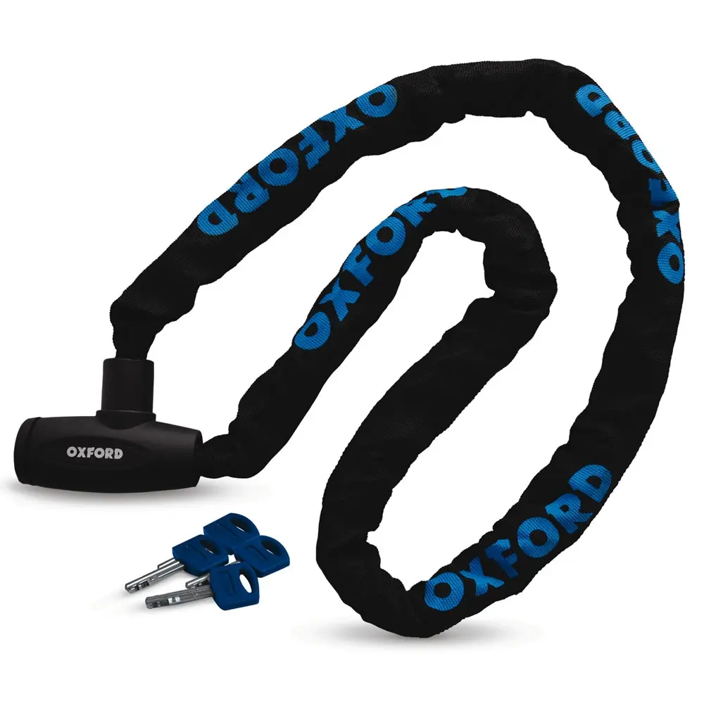 OXFORD bezpečnostní řetěz OXFORD GP CHAIN LOCK délka 2 metry se zámkem. průměr očka 8mm - starý kód OF178 ( )