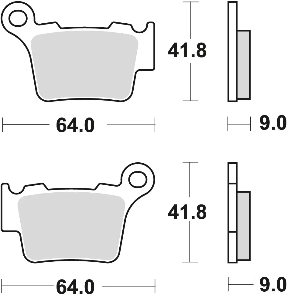 TRW ZF brzdové destičky KH368 sintrované OFFROAD BMW G 450 X / SMR 08-11, KTM EXC / SX 125 04-16, EXC / SX 250 03-17, EXC 300 04-, EXC 350 10-, EXC