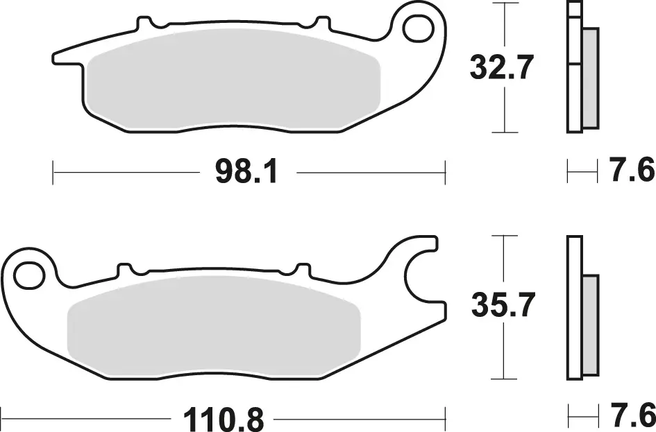 TRW ZF brzdové destičky KH375 organické HONDA CBF 125 09-16, CBR 125 04-17, přední ( )