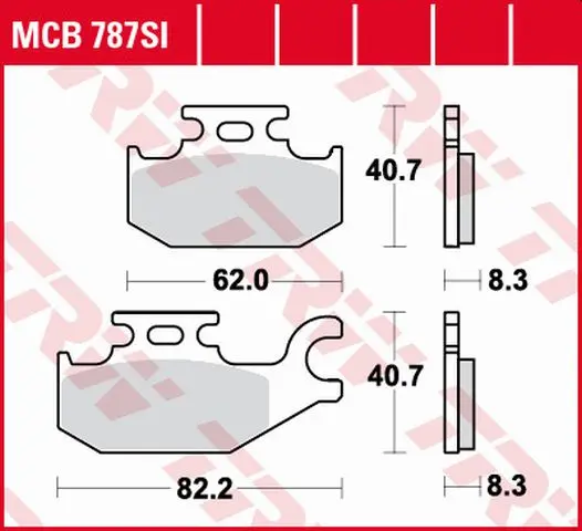 TRW ZF brzdové destičky KH413 sintrované OFFROAD SUZUKI LTA / LTF 400 08-, LTA 450 06-12, LTA 500 09-, LTA 700 05-07, LTA 750 08-, přední (TRW ZF)
