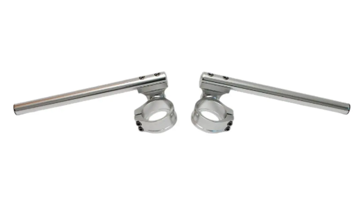 ACCEL řidítka dvoudílná nastavitelná STREET CLIP-ON úchyt 54mm barva stříbrná ( )