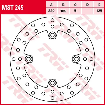 TRW ZF brzdový kotouč přední/zadní HONDA CBR 125 04-17, CRF 250 13-, CB 600 HORNET 98-06, CBR 600 F / RR 91-16, XR 650 L 93-97, CBR 900 RR 92-03, CBR