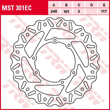 TRW ZF brzdový kotouč přední HONDA CR 125 / 250 95-07, CRF 250 / 450 R / X 04-14 ( )