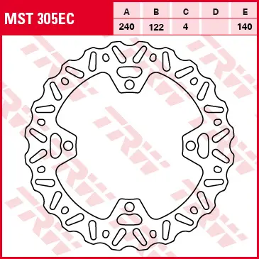 TRW ZF brzdový kotouč zadní SUZUKI RMZ 250 07-09, RMZ 450 05- ( )