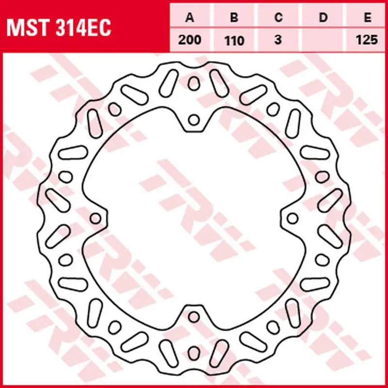TRW ZF zadní brzdový kotouč KTM SX 85 03-10 (200X110X3mm) WAVE ( )