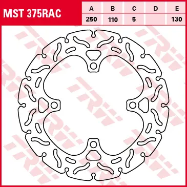 TRW ZF brzdový kotouč zadní KAWASAKI Z 750 11-14, Z 800 / E VERSION 13-16, Z 1000 / SX 07-17 ( )