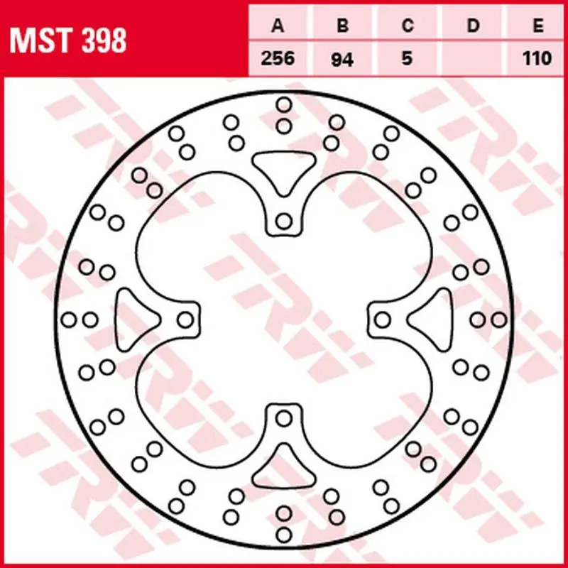 TRW ZF brzdový kotouč zadní HONDA VFR 750F 90-97, VFR 800 02-09 (256X94X5mm) ( )
