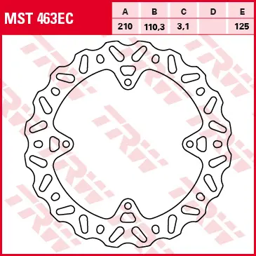TRW ZF brzdový kotouč zadní KTM SX 85 11-, FREERIDE 250 14-, FREERIDE 350 12-17 ( )