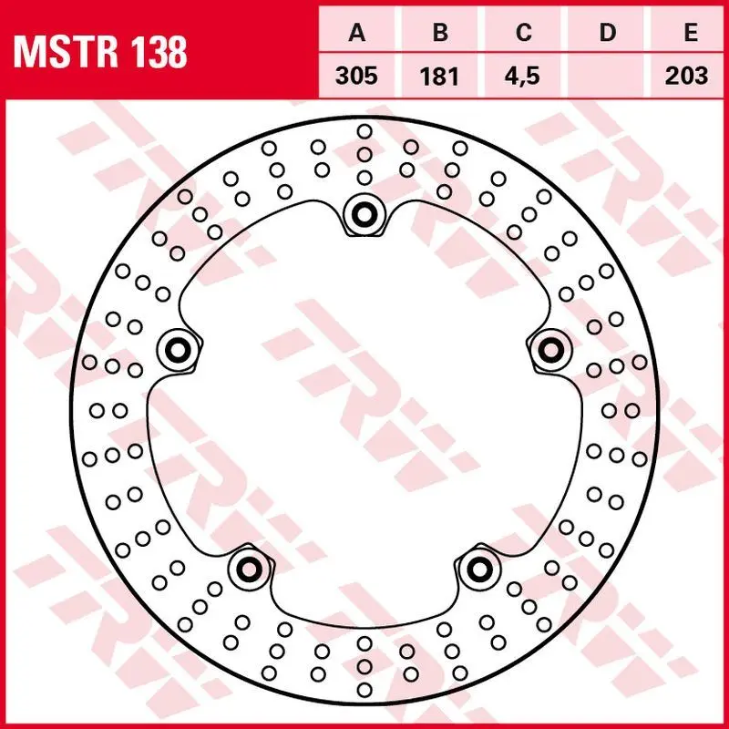 TRW ZF přední brzdový kotouč BMW R 1200GS/ADV 08-13 (305X181X4,5mm) ( )